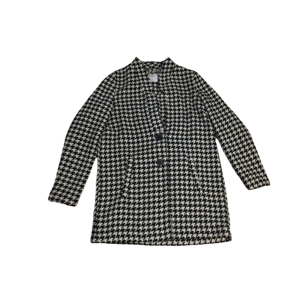 Old Navy XS Black & White chevron tweed Blazer pockets GUC